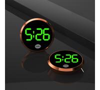 1pc Auto Stick Clock for Dashboard, Touch Control Digital Clock, Mini Luminous Round Vent Mount Clock, Compatible with A2R2