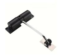 1pc Automatic Door Closer Metal Adjustable Heavy Duty Safety Spring Silence Convert Hinged Interior Exterior Suitable for Interior Doors(Round-Black)