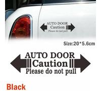 1PC Automatic for AUTO Door Caution Please Do 1Pc Automatic taking only minutes Use a credit card or something down your decal Carefully amp Slowly (black)