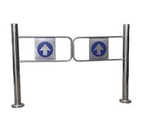 1pc Automatic Rebound Stainless Steel Swing Gate for Supermarkets, Libraries/Factories,One-Way Door for Enhanced Security(50x97 Cm)