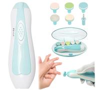 1PC Baby Nail Clippers, 6 in 1 Baby Nail Trimmer Electric, 2 Modes Baby Nail Filer with LED Light, Mute Electric Nail Clipper for Toddler or Adults