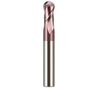 1pc Ball Nose End Mill HRC62 Tungsten Carbide Cutter CNC Router Bit R0.5-R10mm 2Flute Slot Drill(R4x35x8x100)