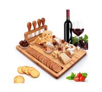 1PC Bamboo Cheese Board Cheese Knife Cheese Slicer Fork Scoop Cut Kitchen Cooking Tools Bamboo
