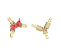1pc Barb Y Type Three 3 Way Brass Shut Off Ball Valve Pipe Fitting Connector Adapter for Fuel Gas Water Oil Air(6mm-3way)