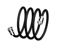 1pc Bathroom Nylon High Pressure Flexible Smooth 1.5/2.0 Meter Shower Hose Handheld Anti Winding GI/2 Universal Pipe Tube(Black 2M)