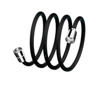 1pc Bathroom Nylon High Pressure Flexible Smooth 1.5/2.0 Meter Shower Hose Handheld Anti Winding GI/2 Universal Pipe Tube(Black 1.5M)
