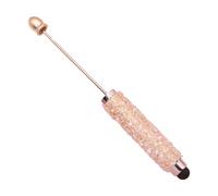 1Pc Beadable Ballpoint Pen Bead Roller Ball Pens Metal Beaded Bead Pen Kid Student Offices School Supplies Creative Writing
