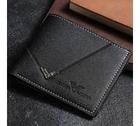 1pc Beautiful Men's Horizontal Wallet With Multi-compartment Box Foldable PU Men's Wallet Is Trendy And Youthful For Men, black