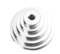 1pc Bench Drill 54mm to 150mm Outer Dia 14 16 18 19 20 22 24 25 28mm Bore Aluminum A Type 5 Step Pagoda Pulley Wheel for V-Belt(19mm Bore 6mm Slot)