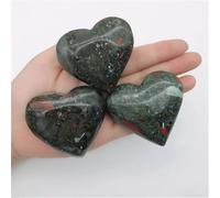 1pc Big African Bloodstone Heart Shaped Crystal Gift Polished Quartz Crystals Home Decor