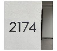 1PC Big Black House Number, 10/15cm Floating Sign Modern Door Numbers Building Signage Outdoor Address(15CM,3)(15cm,4)