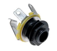 1pc Black 1/4" 6.35mm Mono Input Jack Socket Guitar Parts