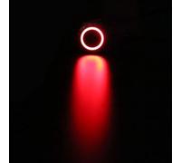 1PC Black 3V 6V 12V 24V 48V 220V 4 Pin 12mm Led Light Metal Aluminum Push Button Momentary Switch Car Electronics(Red,3V)