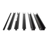 1pc Black 6063 Aluminum U-Channel with Edge Track Width 4-10.5mm U Shape Aluminum Expansion Joint Card Slot(6x4x5mm)