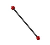1PC Black Anodized 16g 1-3/8 35mm industrial piercing jewelry Piercing Jewelry 4mm Ferido Crystal More Choices, Stainless Steel, no gemstone