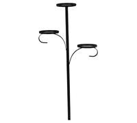 1PC Black Candle Holder, Stylish Triple Christmas Tree Topper Stand, Light Up Candle Tree Topper for Indoor Holiday Decoration