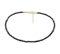1Pc Black Color Rice Bead Necklace Simple Individual Character Clavicle Chain for Women for Beach Parties Prom and Night