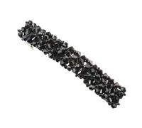1Pc Black Hair Clips Handmade Rhinestone Barrettes Metal Hair Holders Clips and Barrettes Hair Clips for Women Girls,Rhinestone Barrettes for Women,Black Barrettes,Headwear Styling Accessorie