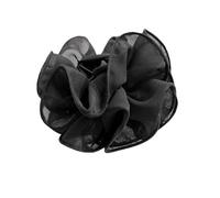 1Pc Black Large Chiffon Claw,Clip Hair Bow Large Size Fabric Ribbon Flower Rose For Women Clamps Accessories Clips,Jaw Claw Hair Clips Hair Accessories