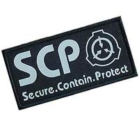 1Pc Black SCP Foundation Special Containment Procedures Foundation Logo Military Hook Loop Tactics Morale Luminous Patch Tactical Bag Accessories