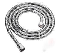 1pc Black Shower Hose Bathroom Fitting Stainless Steel Soft Bath Tube 1.5/2/3 Meter Water Pipe Chrome Gold Grey(Silver,1.5M)