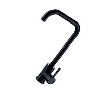 1pc Black Sink Stainless Steel Kitchen Water Rotatable Kitchen Lavatory Single Hole Black Stoving Varnish Stainless Steel Water Tap Basin