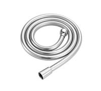 1pc Black Sliver Grey White PVC Handheld Shower Hose Bathroom GI/2 Universal Interface High Pressure Explosion-Proof Faucet Extension Pipe(Sliver,200cm)