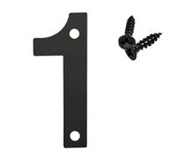 1Pc Black Stainless Steel House Number, Drilling Mount Address Digit For Door Mailbox, 75/90/100/120mm Optional