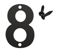 1Pc Black Stainless Steel House Number, Drilling Mount Address Digit For Door Mailbox, 75/90/100/120mm Optional