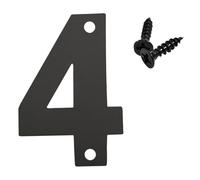 1Pc Black Stainless Steel House Number, Drilling Mount Address Digit For Door Mailbox, 75/90/100/120mm Optional