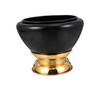 1pc Black Tibetan Singing Bowl Creative Meditation Sound Bowl for Desktop Ornament Stylish and Durable Design for Mindfulness and Relaxation