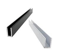 1pc Black U Channel Aluminum Outer Width 4-50mm for DIY Furniture(14x20x10mm)
