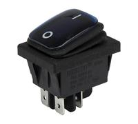 1pc blue 12Vboat rocker switch KCD4-2X1N perforate 29 x 22 mm 4 pin ON - OFF HSMXNEONJB