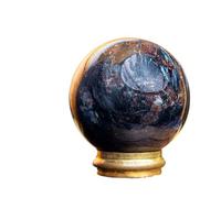 1pc Blue Crystal Ball Decorated with Sparkling Gems