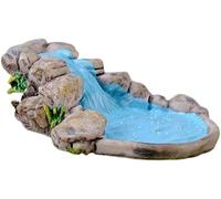 1Pc Blue DIY Miniature Mini Water Pool Fairy Garden Lawn Ornament Outdoor Statues for Mountain Dollhouse Decor Craft Garden Sculptures and Statues