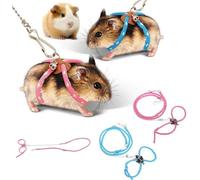 1Pc Blue Small Hamster Harness Rope,Pet Hamster Harness,Lovely Adjustable Pet Rat Mouse Hamster Harness Rope Ferret Finder Lead Leash with Bell, Collars, Leads and Harnesses