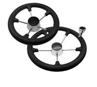 1pc Boat Accessories 11 Inch stainless steel 5 Spoke Steering Wheel with Black Foam(No knob)