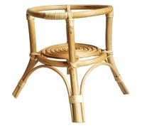 1Pc Bohemian Rattan Weaving Flowerpot Rack - Sturdy Indoor Plant Stand for Monstera Fiddle Leaf Fig and Artificial Plants - Creative Wicker Planter Display Shelf