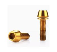 1PC Bolt M5 M6*16/18/20/25 Cone Head With Gasket Washer Bicycle Stem Screws Stem Bolts(Gloden,M6x16 1PC)
