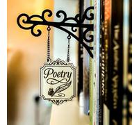 1PC Book Genre Dividers, Tavern Signs - Genre Shelf Labels with Hanging Brackets, Type Separator, Bookmarks Separation-Logo, Personalised Books Shelf Dividers, Retro Bookshelf Gift