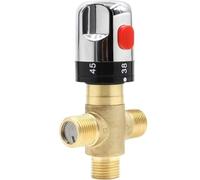 1pc Brass Automatic Mixing Thermostatic Valve for Bathroom Faucet - Water Temperature Control with Features