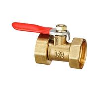 1pc Brass Ball Valve 1/4'' 3/8'' 1/2'' Female Thread Connector Joint Copper Pipe Fitting Coupler Adapter(1/8")