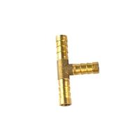 1PC Brass Barb Pipe Fitting 2 3 4 Way Connector for 4mm 5mm 6mm 8mm 10mm 12mm 16mm 19mm Hose Copper Pagoda Water Tube Fittings(A-T Type,Barb 6mm)