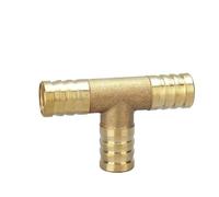 1PC Brass Barb Pipe Fitting Straight Elbow T Y X Shape 2 3 4 Way Connector for 6mm to 19mm 8mm 10mm 14mm 16mm 4mm Copper Water Tube(T 3 Way,14mm Barb)