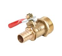 1PC Brass Barbed Ball Valve 1/8'' 1/2'' 1/4'' Male Thread Connector Joint Copper Pipe Fitting Coupler Adapter(1/2",6mm Hose Barb)