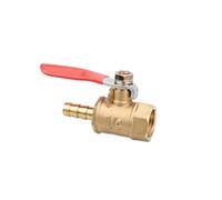 1pc Brass Barbed Ball Valve 1/8 Male FemleThread Connector Joint Copper Pipe Fitting Coupler Adapter 8/10mm Hose Barb(1l2M -8mm)