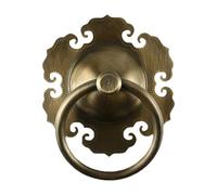 1Pc Brass Door Knocker Retro Vintage Handle for Wood Security Doors Decorative Pull Ring Hardware