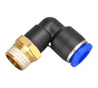 1Pc Brass Elbow Tee Pneumatic Fitting Push-in for 1/8"-1/2" BSPT & 4-16mm Tubes - Air Vacuum Connector(12-02 Pl)