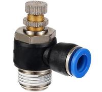 1Pc Brass Elbow Tee Pneumatic Fitting Push-in for 1/8"-1/2" BSPT & 4-16mm Tubes - Air Vacuum Connector(12-01 Sl)