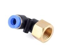 1Pc Brass Elbow Tee Pneumatic Fitting Push-in for 1/8"-1/2" BSPT & 4-16mm Tubes - Durable Gases & Vacuum Connector(12-02 Plf)